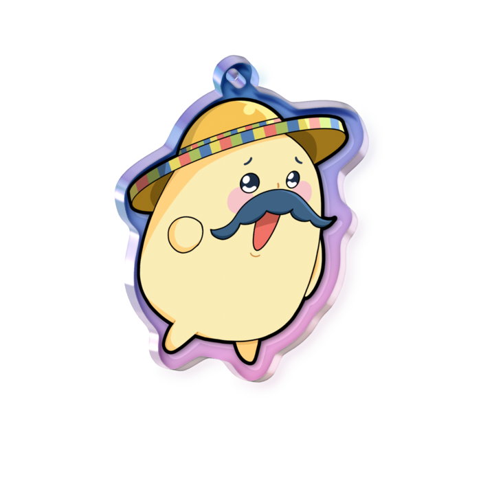 オーロラアクリルキーホルダー - 50 × 50mm