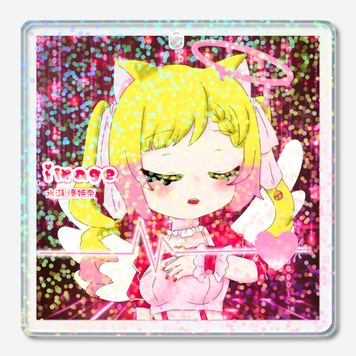 ホログラムアクリルキーホルダー - 50 × 50mm