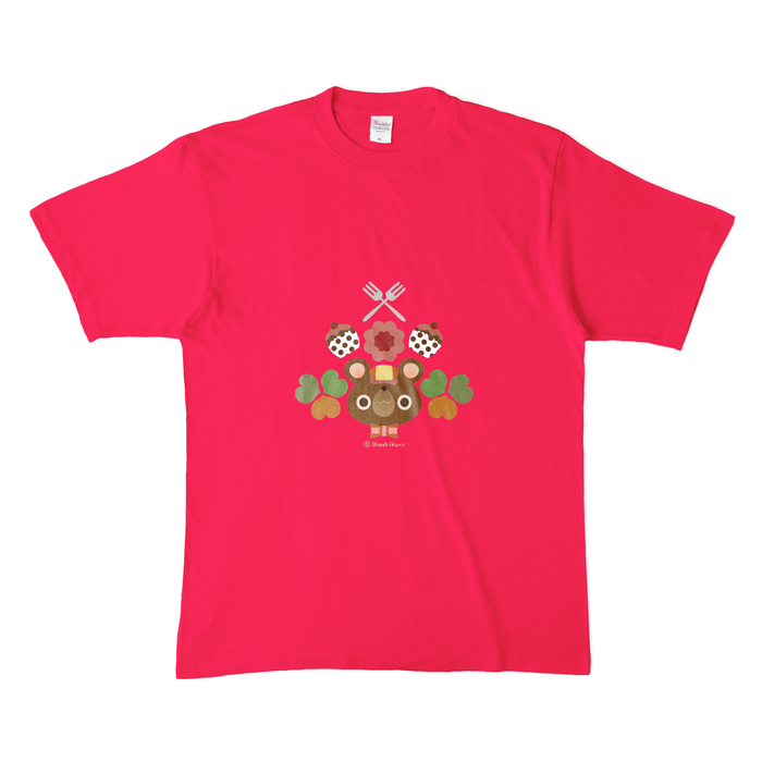 カラーTシャツ(濃色) - XL - 正面 - ホットピンク