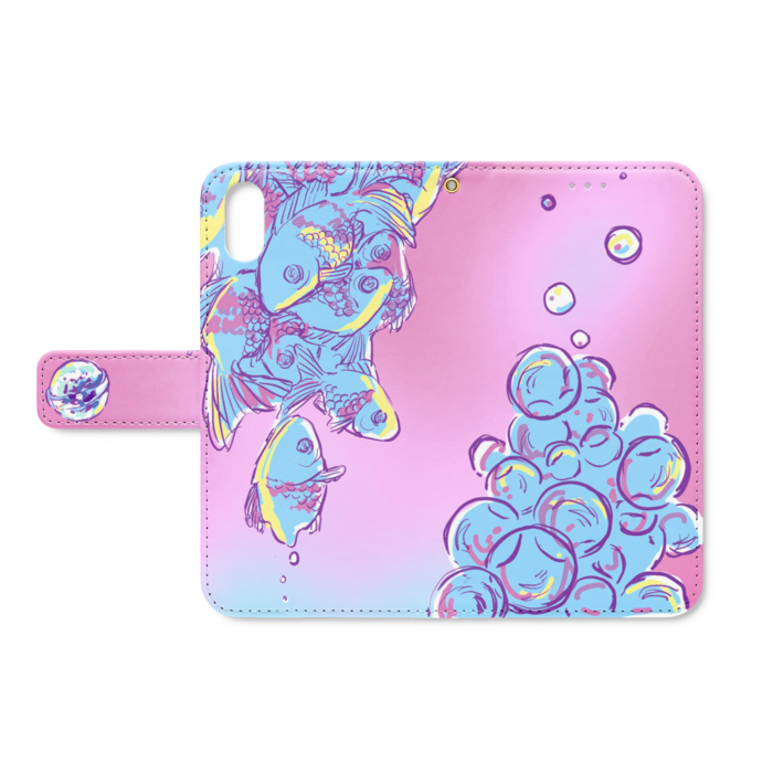 手帳型iPhoneケース - iPhone XS / X - ストラップ穴 あり