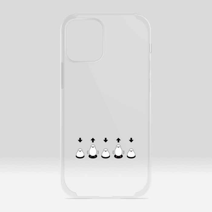クリアiPhoneケース　白文鳥　iPhone 12mini