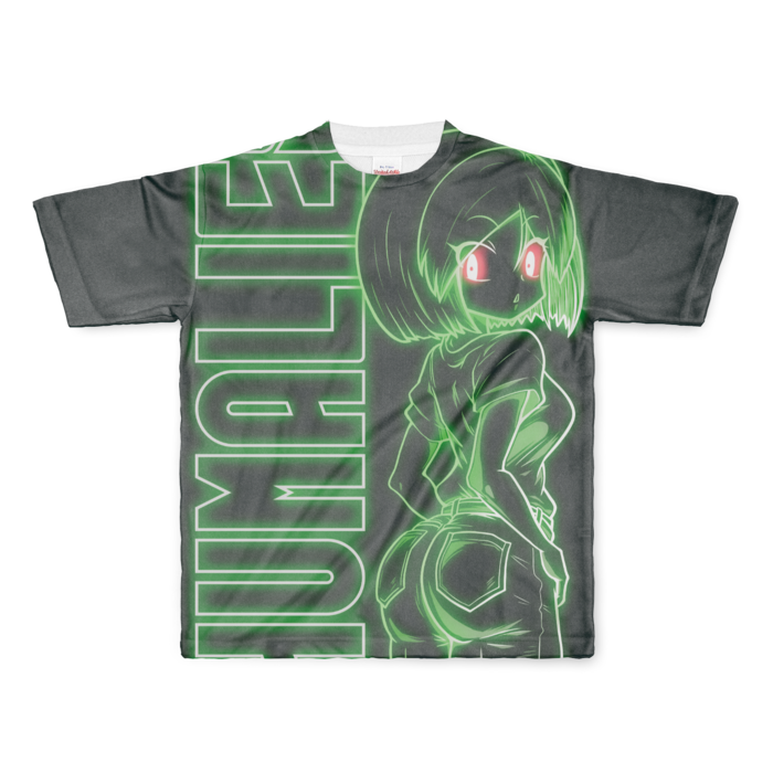 【グリーン】フルグラフィックTシャツ - L - 正面印刷のみ