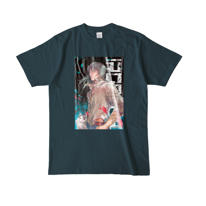 カラーTシャツ(濃色) - L - デニム