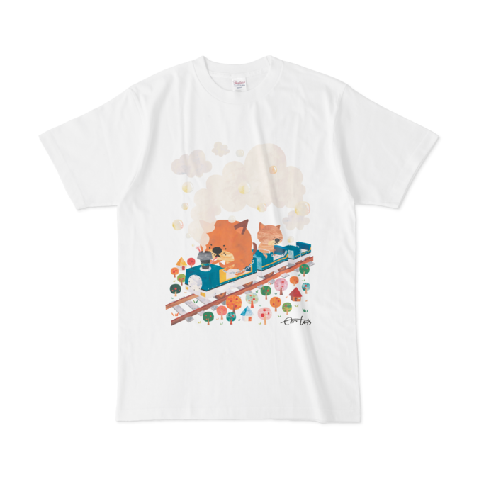 前面プリントイラストtシャツ 汽車ぽっぽー Orangegarden Booth