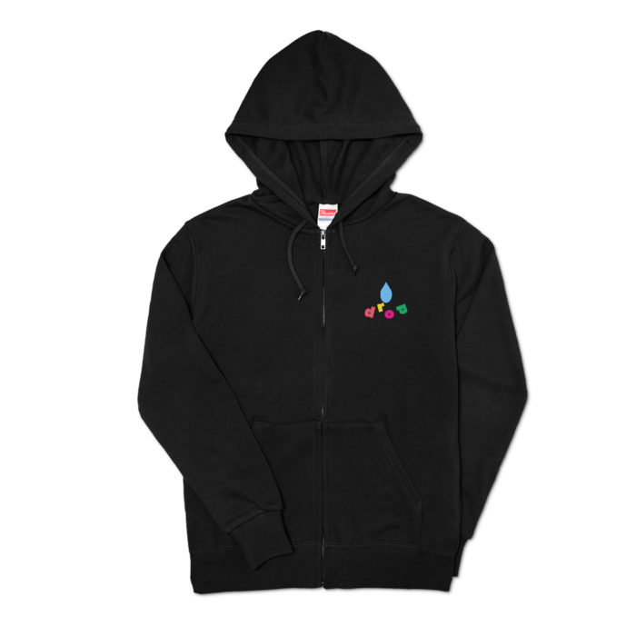 ドロップジップパーカー - S - ブラック