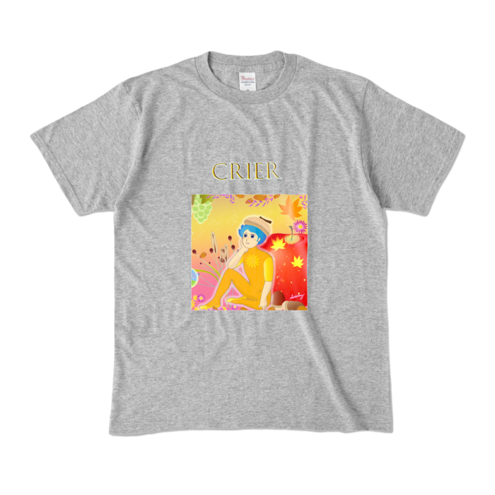 カラーTシャツ - M - 杢グレー (濃色)