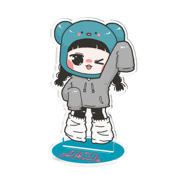 パーカーたぶにん。アクリルフィギュア - 100x100mm