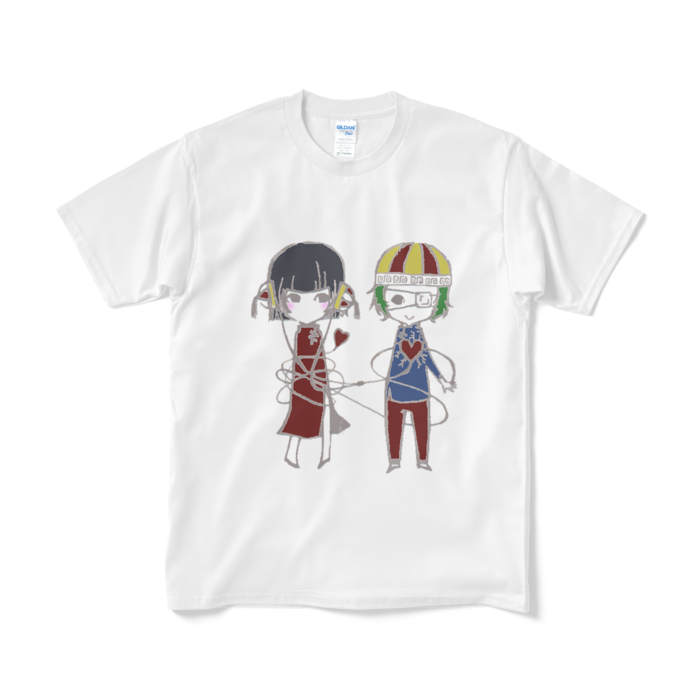 Tシャツ（赤い糸） - M - ホワイト
