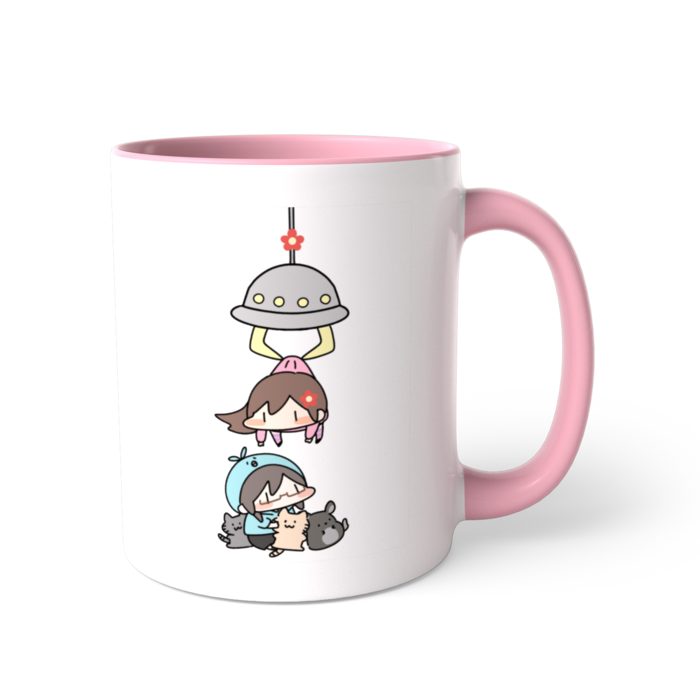 ゆか。 ピンク ツートンカラーマグカップ - 直径 8.2cm / 高さ 9.5cm(4)