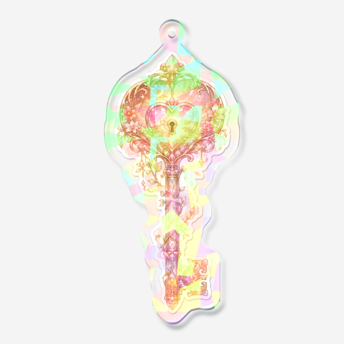 ホログラムアクリルキーホルダー - 70 × 70mm