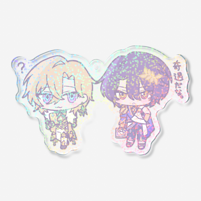 ホログラムアクリルキーホルダー - 70 × 70mm