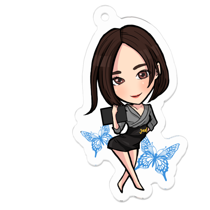 アクリルキーホルダー - 50 x 50 (mm)