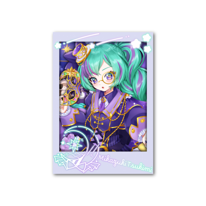 怪盗衣装フォト風カード - 89 × 63mm - 両面