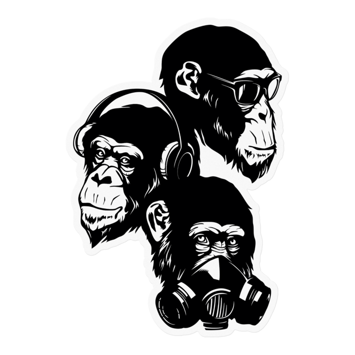 背景透明ステッカー - 100 x 100 (mm)