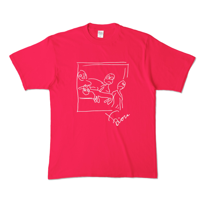 カラーTシャツ - XL - ホットピンク (濃色)