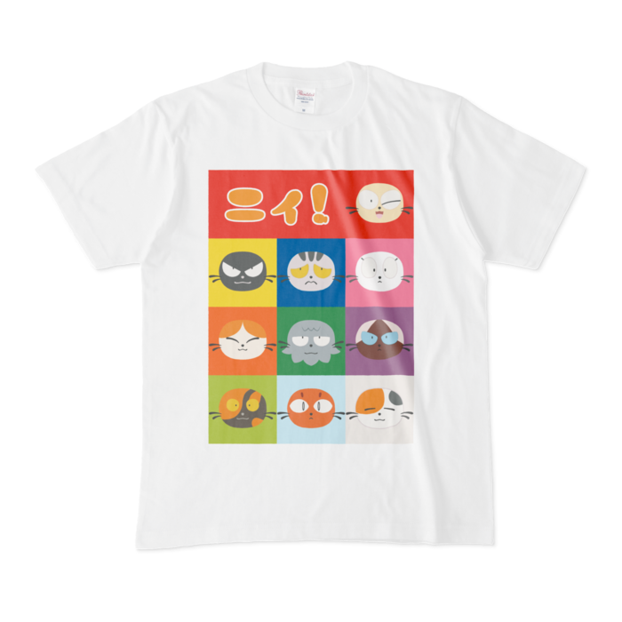 ニィと仲間たちが集まるTシャツ - M - 白
