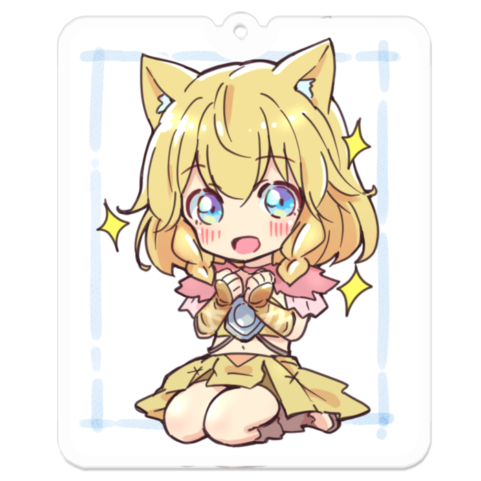 いこらキーホルダー - 70 x 70 (mm)