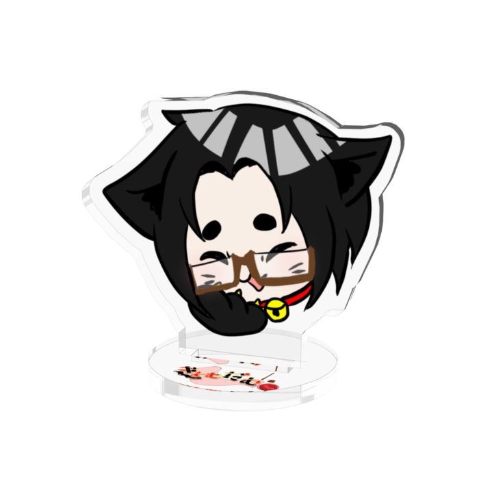 アクリルフィギュア - 50x50mm ネコちゃん目閉じ