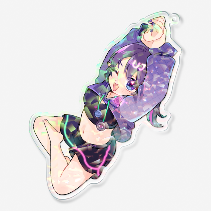 ホログラムアクリルキーホルダー - 100 × 100mm