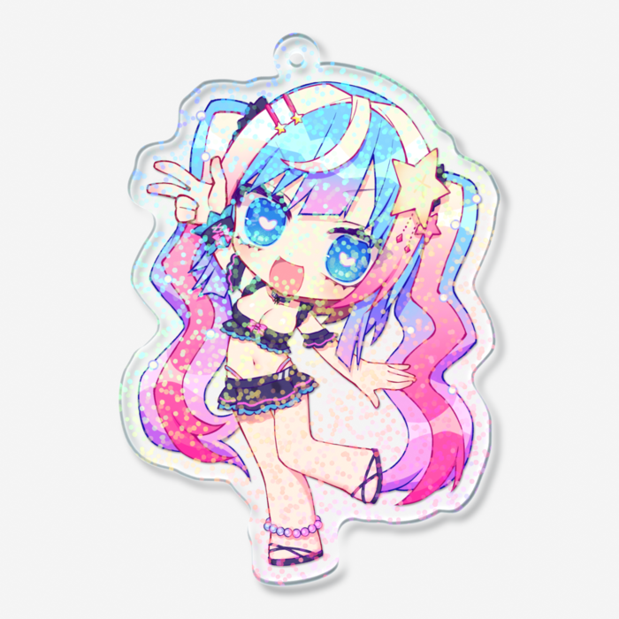 ホログラムアクリルキーホルダー - 70 × 70mm