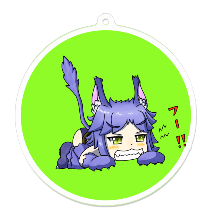 アクリルキーホルダー 円形縁取り- 70 x 70 (mm)