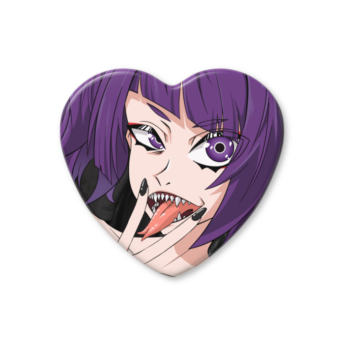 ハート缶バッジ - 52.5 × 57mm