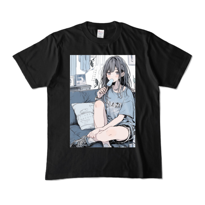 カラーTシャツ - M - ブラック (濃色)まぐろ