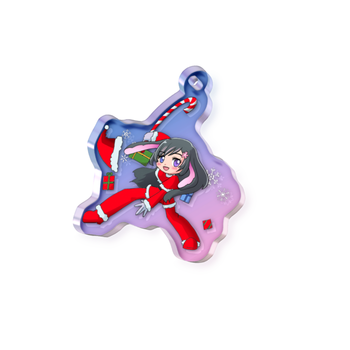 オーロラアクリルキーホルダー - 50 × 50mm