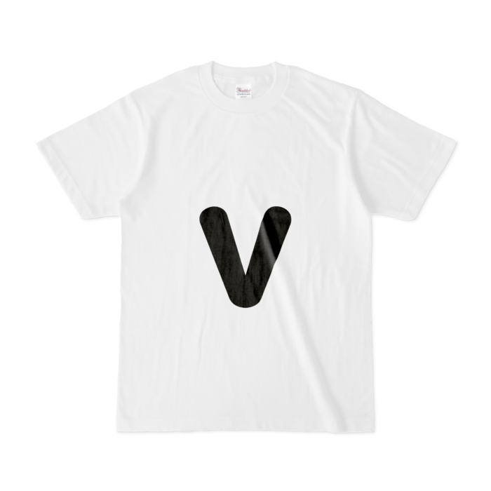 「v」（小文字）Tシャツ - S - 白