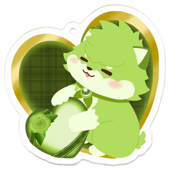 1.緑のバラ飾りの贈り物