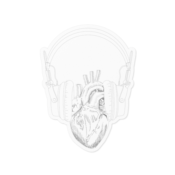 ステッカー - 100 x 100 (mm)　ホワイト