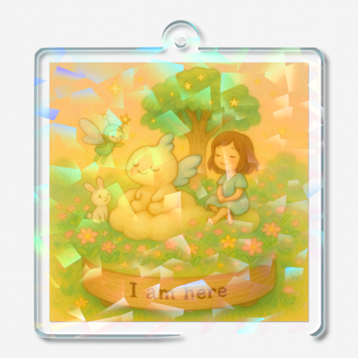 ホログラムアクリルキーホルダー - 50 × 50mm