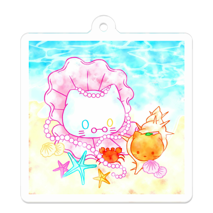 アクリルキーホルダー - 50 x 50 (mm)