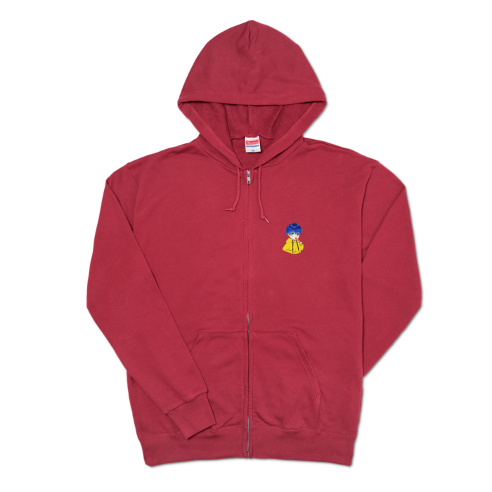 ジップパーカー - XL - バーガンディ