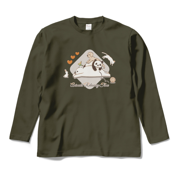 ロングスリーブTシャツ　アーミーグリーン　M