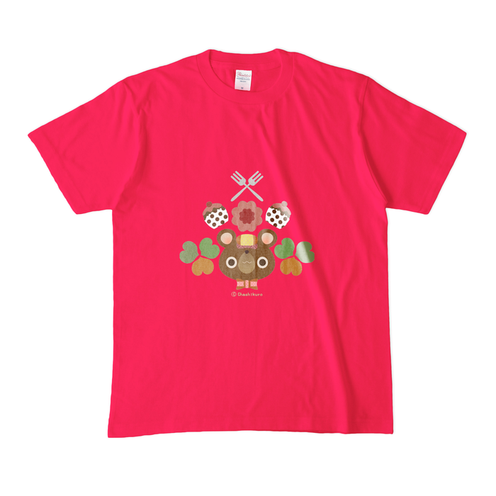 カラーTシャツ(濃色) - M - 正面 - ホットピンク