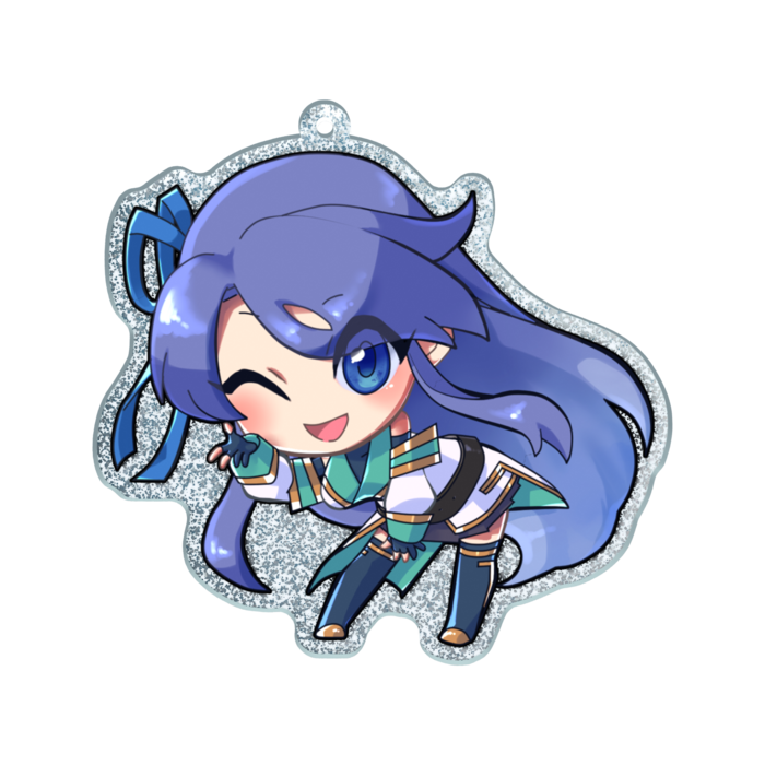 ラメアクリルキーホルダー - 70 × 70mm