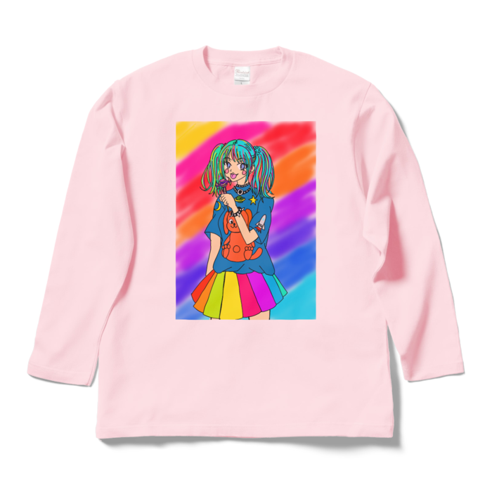 ロングスリーブTシャツ - L - ライトピンク