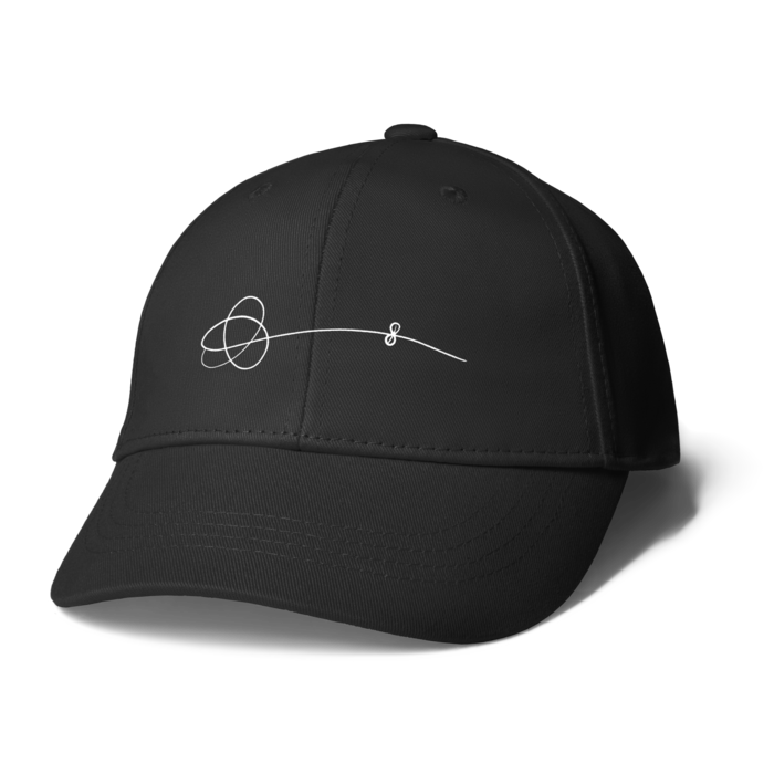 キャップ - ブラック（サインロゴ - 白）