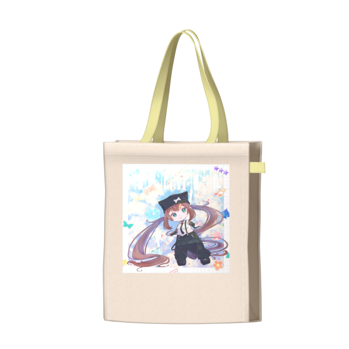 ツートンカラーバッグ - イエロー - W34 × H41 × D14cm
