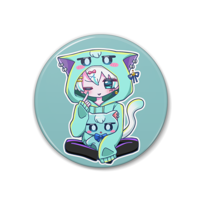 缶バッジ 水色ver illust:すず - 38mm