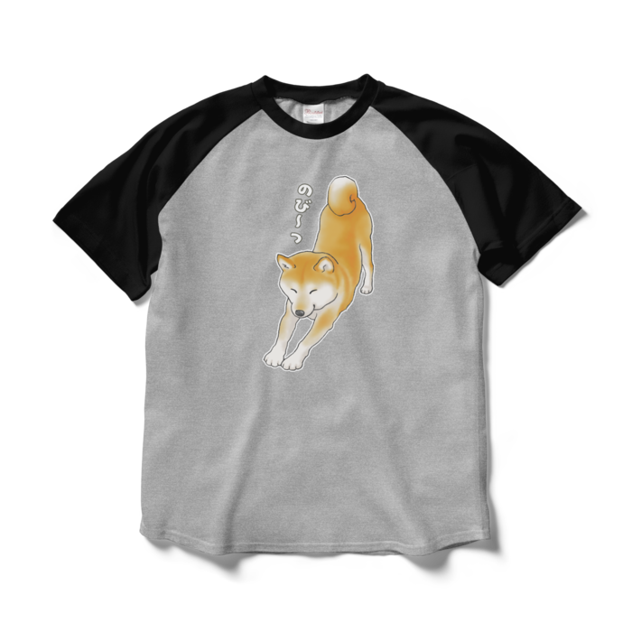 ラグランTシャツ - L - 杢グレー×ブラック / Size L, Heather Grey & Black