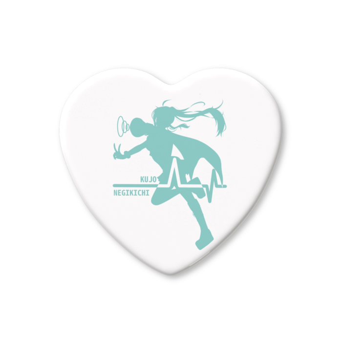 ハート缶バッジ - 57 × 52.5mm