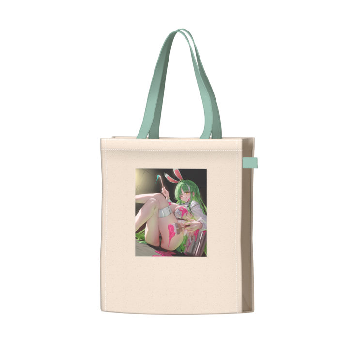 ツートンカラーバッグ - グリーン - W34 × H41 × D14cm