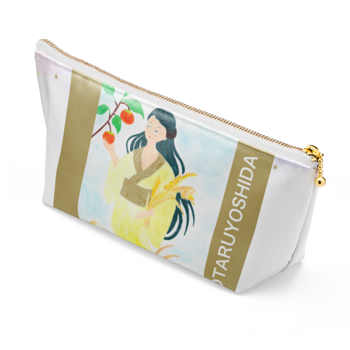 ポーチ - 長さ21.5cm / 高さ10cm - ホワイト