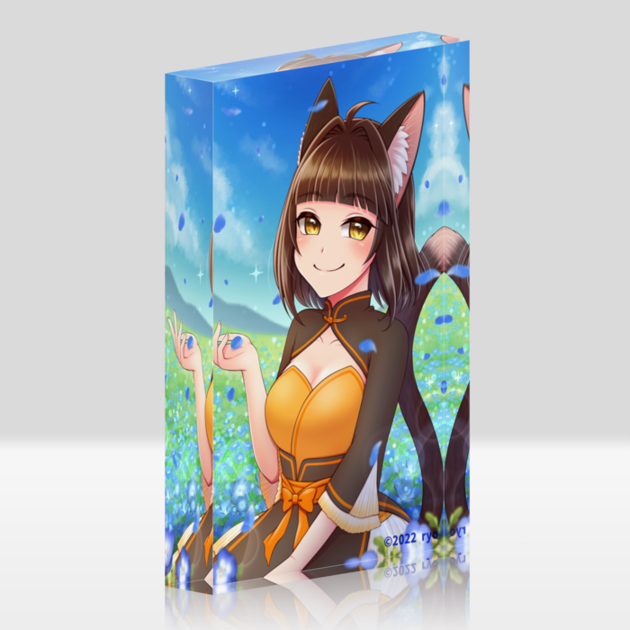 アクリルブロック - 100x148mm - ホワイト