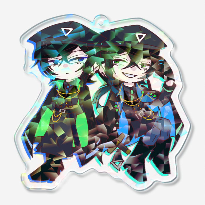 ホログラムアクリルキーホルダー - 70 × 70mm
