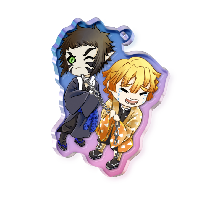 オーロラアクリルキーホルダー - 50 × 50mm