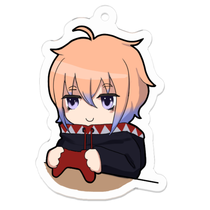 鬼月ののアクリルキーホルダー小 - 50 x 50 (mm)