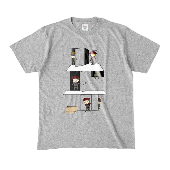 カラーTシャツ(濃色) - M - 杢グレー